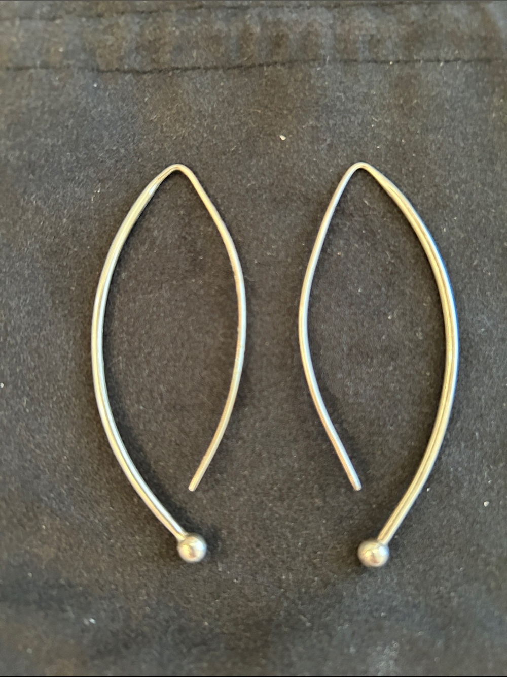 Silpada Minimalist Silver Drop Wire Earrings
